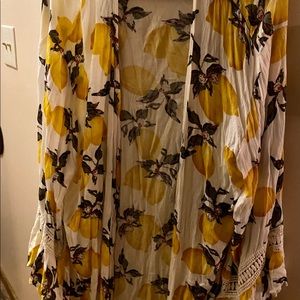 TRUTH, XL, Lemon Print Kimono